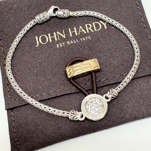 John Hardy Jewelry - John Hardy Diamond Station Classic Chain .925 Bracelet